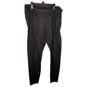 Lululemon Black Shimmer Leggings Women's Size 14 Athleisure Activewear Sparkle